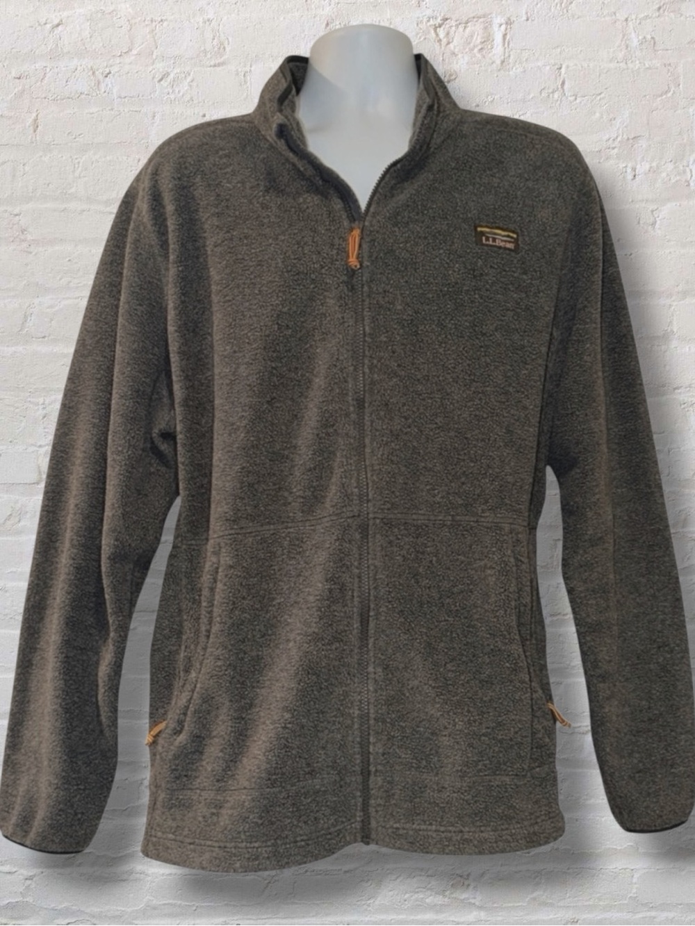 L.L.Bean Fleece Jacket Men’s XXL Tall Gray Full Zip Sweater Outdoor Warm Casual